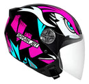Capacete EBF Spark Jet Dragon Preto e Rosa