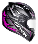 Capacete EBF New Spark Spot Preto Fosco e Rosa
