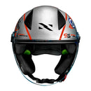 Capacete Aberto Prata e Azul Neo Galaxy Norisk